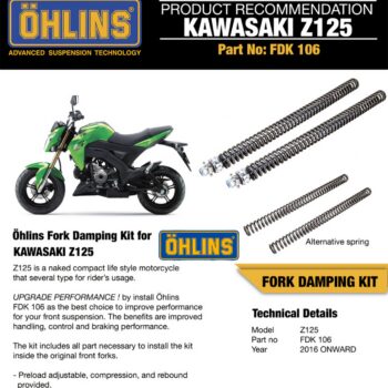 Ohlins Fork Drop-Ins  Kawasaki Z125