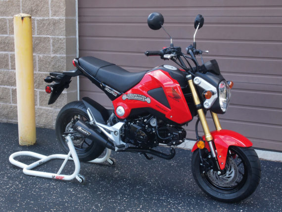 Brocks Performance ShortMeg 2 Full System Black Cerakote 12" Muffler for Honda Grom 2014-2015