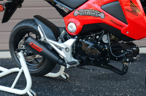 Brocks Performance Alien Head 2 Full System Black Cerakote 12" Muffler for Honda Grom 2014-2015