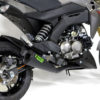 Brocks Performance Alien Head 2 Full System Black Cerakote 12" Muffler for Kawasaki Z125 Pro