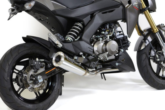 Brocks Performance ShortMeg 2 Full System 12" Polished Muffler for Kawasaki Z125