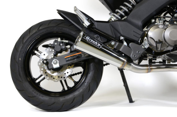 Brocks Performance ShortMeg 2 Full System 12" Polished Muffler for Kawasaki Z125