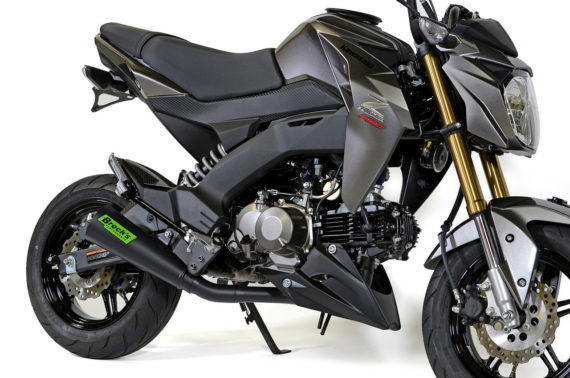 Brocks Performance ShortMeg 2 Full System Black Cerakote 12" Muffler for Kawasaki Z125 Pro