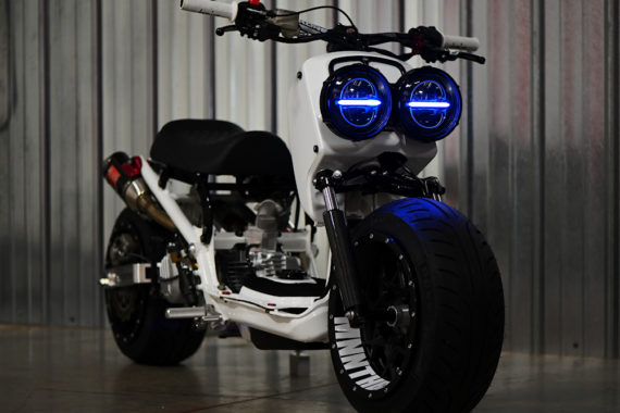 DSC_0756 MNNTHBX Billet Cage & XK Glow LED Headlight Kit for Honda Ruckus