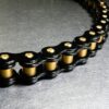 RK Chain - 420 MRU Gloss Black & Gold Chain (U-RING)