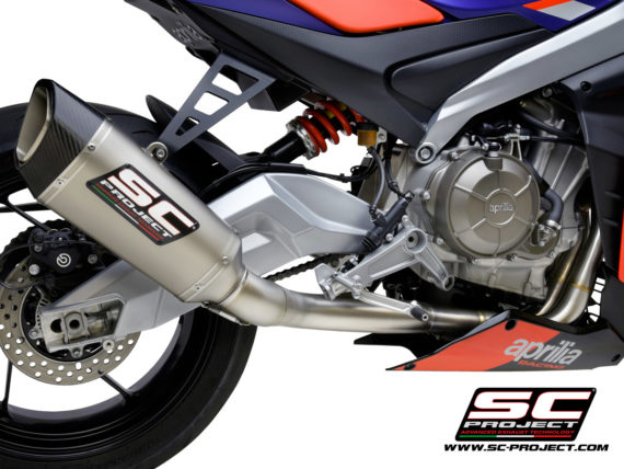 SC Project SC1-R Full Exhaust for Aprilia RS660. (Stainless Header)