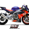 SC Project SC1-R Full Exhaust for Aprilia RS660. (Stainless Header)