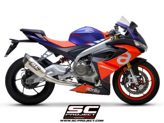 SC Project SC1-R Full Exhaust for Aprilia RS660. (Stainless Header)