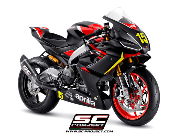 SC Project SC1-R Full Exhaust for Aprilia RS660. (Stainless Header)