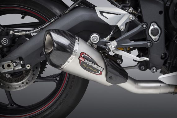 Yoshimura Alpha T Stainless Slip On Exhaust for Triumph Daytona 675