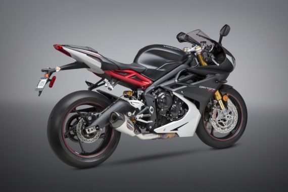 Yoshimura Alpha T Stainless Slip On Exhaust for Triumph Daytona 675