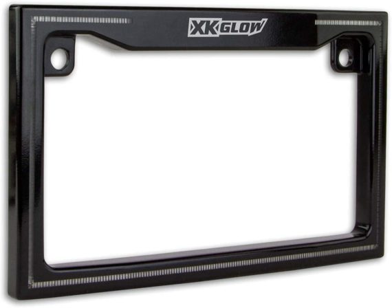 XK Glow LED Integrated brake and signal function Motorcycle License Plate Frame