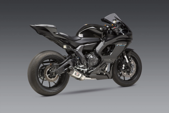 Yoshimura R-77 Full Exhaust Stainless with Stainless Muffler for Yamaha FZ07/MT07/2022+ R7