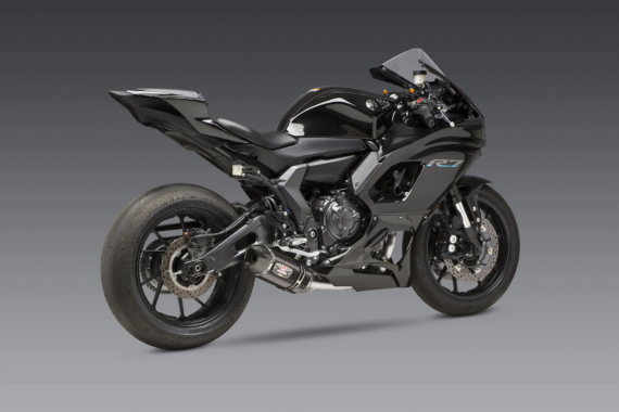 Yoshimura R-77 Full Exhaust Stainless with Carbon Muffler for Yamaha FZ07/MT07/2022+ R7