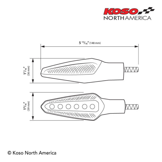 KOSO Nuovo Led Indicator Lights – Smoke Lens