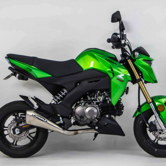 Hindle Evo Megaphone Full System Kawasaki Z125 (3 MUFFLER OPTIONS)
