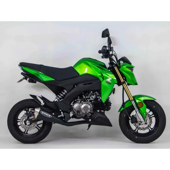Hindle Evo Megaphone Full System Kawasaki Z125 (3 MUFFLER OPTIONS)