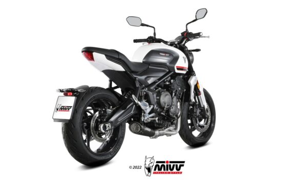 Mivv Exhaust Delta Race Black for Triumph Trident 660