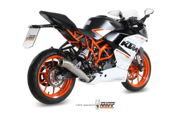 Mivv Exhaust Ghibli Stainless Steel System for KTM RC390 2014-2016.