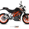 image Mivv Exhaust Suono Black Stainless or Stainless system for KTM 390 Duke 2013-2016