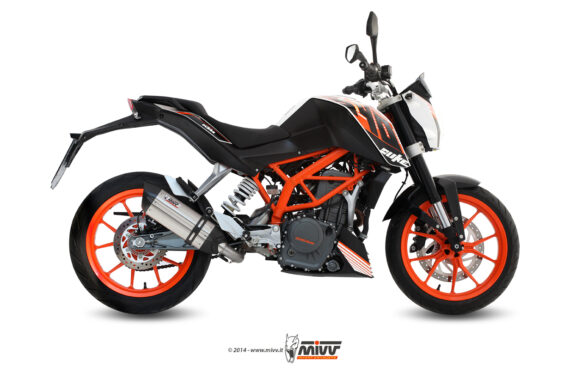 image Mivv Exhaust Suono Black Stainless or Stainless system for KTM 390 Duke 2013-2016