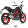 image Mivv Exhaust Suono Black Stainless or Stainless system for KTM 390 Duke 2013-2016