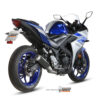 Mivv Full Stainless System CARBON for Yamaha R3.