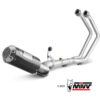 Mivv Full Stainless System Carbon  for Yamaha R3.  
