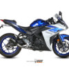 Mivv Full Stainless System CARBON for Yamaha R3.