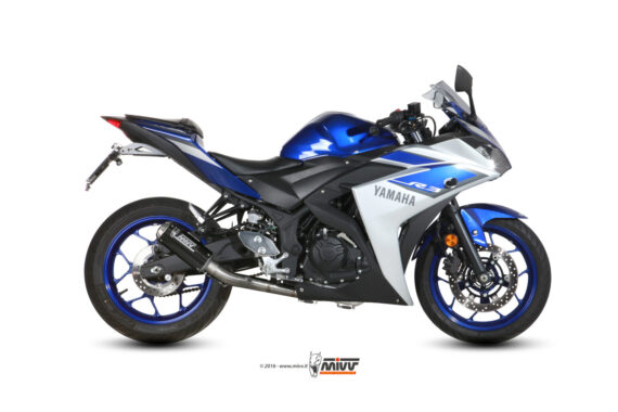 Mivv Full Stainless System CARBON for Yamaha R3.