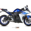 Mivv Full Stainless System BLACK  for Yamaha R3