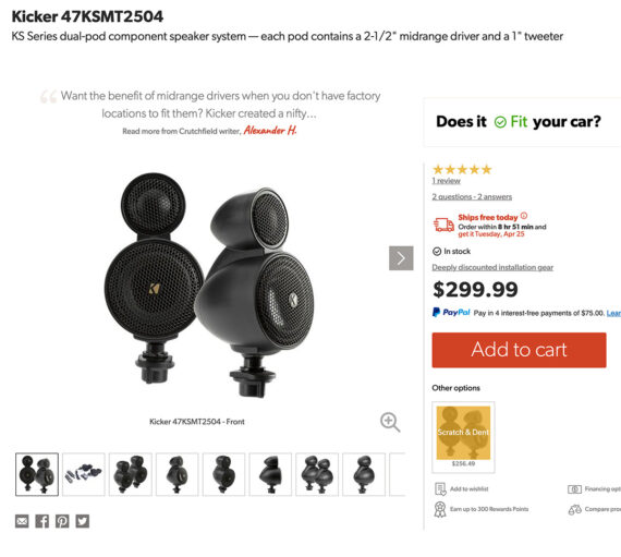 Ford Maverick Rear Speaker Mounts
