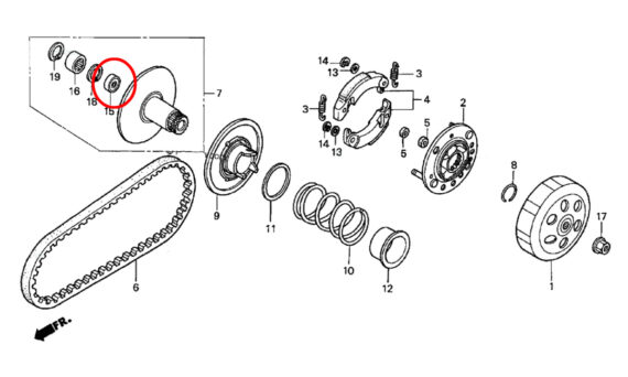 MNNTHBX High Speed Ceramic Bearing kit for Honda Ruckus