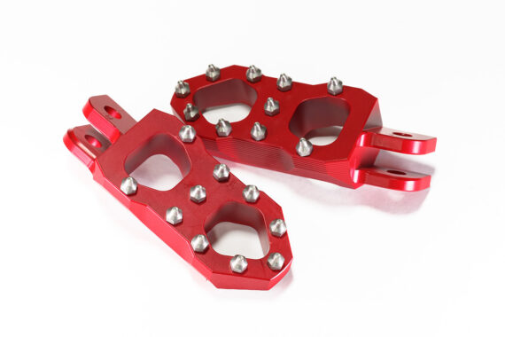 GJH_6249 OTB OFF-ROAD STYLE RED BILLET FOOTPEGS for Honda