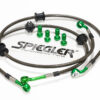 GJH_0396 Spiegler Stainless Brakes Lines (Green)- Front & Rear Kit - Kawasaki Z125