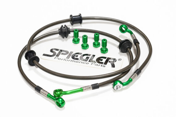 GJH_0396 Spiegler Stainless Brakes Lines (Green)- Front & Rear Kit - Kawasaki Z125