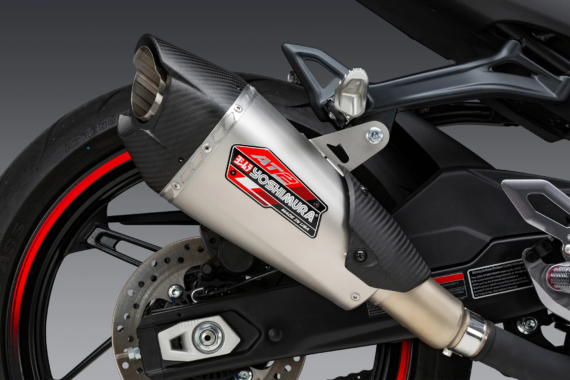 Yoshimura AT2 STAINLESS SLIP-ON EXHAUST, W/ STAINLESS MUFFLER for CFMoto 450 SS/NK 2024+