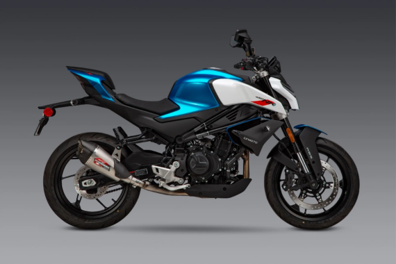 Yoshimura AT2 STAINLESS SLIP-ON EXHAUST, W/ STAINLESS MUFFLER for CFMoto 450 SS/NK 2024+