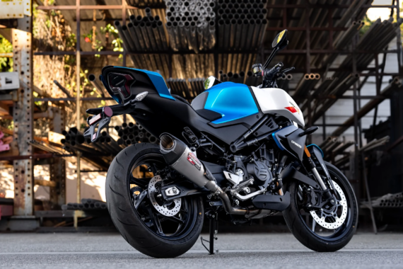 Yoshimura AT2 STAINLESS SLIP-ON EXHAUST, W/ STAINLESS MUFFLER for CFMoto 450 SS/NK 2024+
