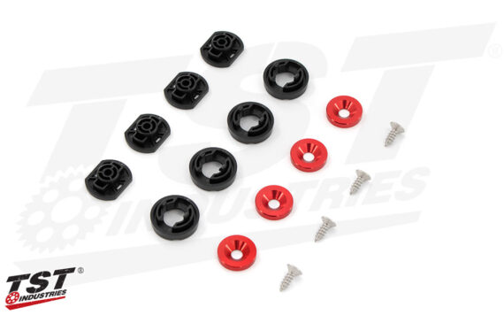 TST Industries Undertail Anodized Washer Hardware Kit for Honda Grom 2022+ (4 COLORS) - 21HGUTA