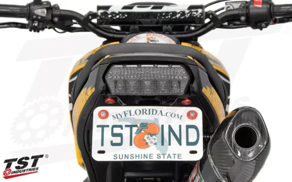 TST Industries Programmable and Sequential LED Integrated Smoked Lens Tail Light for Honda Grom 2013-2020 (13HGINT)