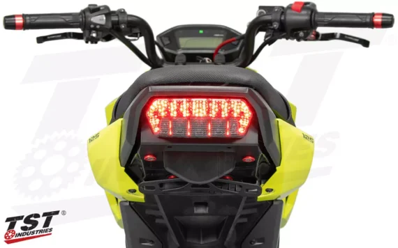TST Industries Programmable and Sequential LED Integrated Smoked Lens Tail Light for Honda Grom 2013-2020 (13HGINT)