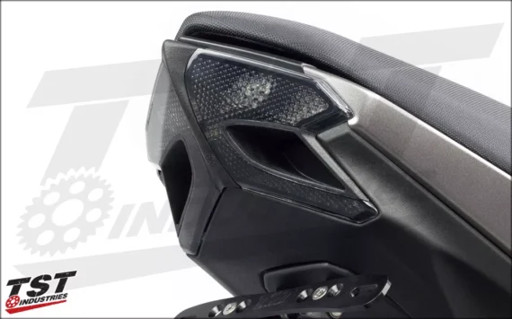 TST Industries LED Integrated Smoked Tail Light/Signals for 2017+ Kawasaki Z125