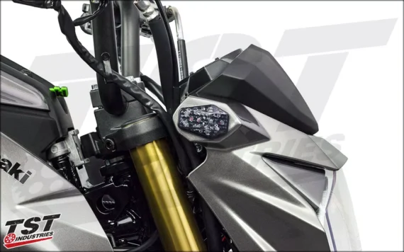 TST Industries LED Front Flushmount Turn Signals for 2017+ Kawasaki Z125 (FLS01)