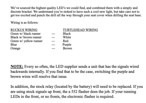 Honda Ruckus Turtlehead LED Taillight & Turnsignals by MNNTHBX