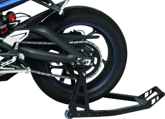 BIKEMASTER MOTORCYCLE ALUMINUM REAR STAND - BLACK