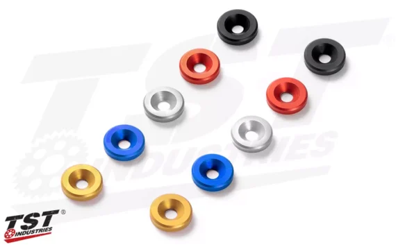 TST ANODIZED LICENSE PLATE MOUNTING HARDWARE - 5 COLOR OPTIONS - (AW-)