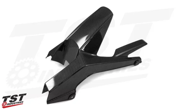 TST CARBON FIBER REAR TIRE HUGGER & CHAIN GUARD - HONDA GROM