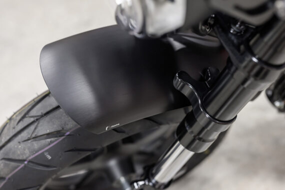 Lowered Rizoma Front Fender & MNNTHBX Billet Mounts - Honda Dax/Grom/Monkey