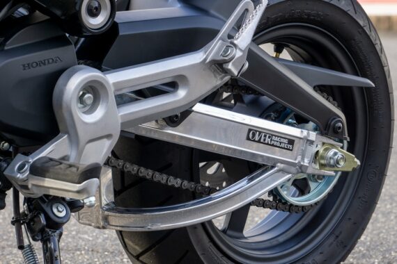OVER RACING (2 INCH LONGER) EXTENDED SWING ARM W/ BRACE - 22+ Honda GROM (52-223-221)